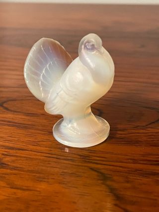 Vintage Signed Sabino France Opalescent Art Glass Bird Figurine