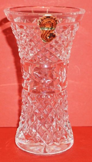 Waterford Crystal Glandore Pattern Bud Flower Vase 4 1/2 " Tall Ireland