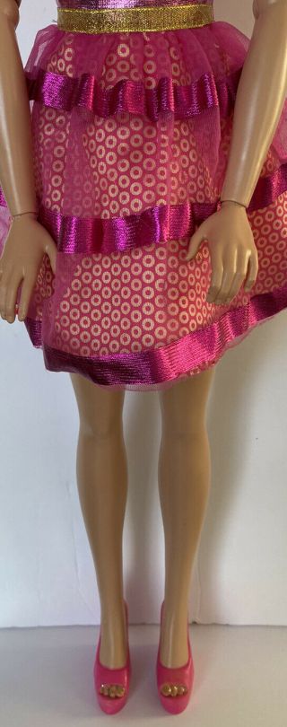 Posable Barbie Blonde 28” Doll Best Fashion Friend 2013 Mattel Pink Outfit 3