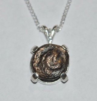 Alexander The Great Authentic Ancient Coin 925 Sterling Silver Charm & Chain