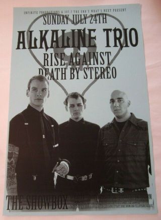 Alkaline Trio Rise Against Death By Stereo 2005 Seattle Concert Poster
