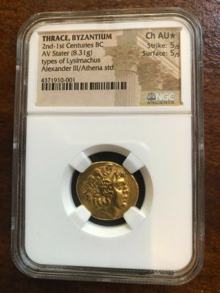 Gold Stater 2nd - 1st Century Types Of Alexander/lysimachus Thrace Ch Au 5/5