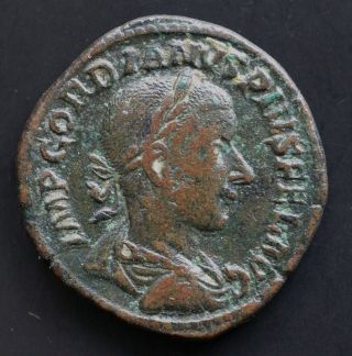 Gordian Iii,  238 - 44 Ad.  Ae Sestertius,  Liberalitas