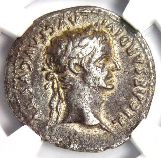 Ancient Roman Tiberius Ar Denarius Silver Coin 14 - 37 Ad - Certified Ngc Vf
