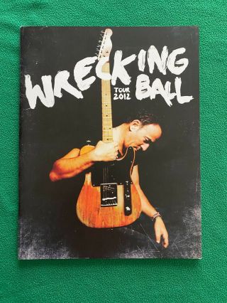 Bruce Springsteen Wrecking Ball Tour 2012 Program W/ Clarence Clemons Tribute