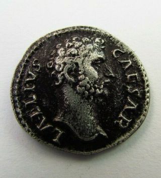 Ancient Roman Aelius Silver Denarius Circa 136 - 138 Ad (721)