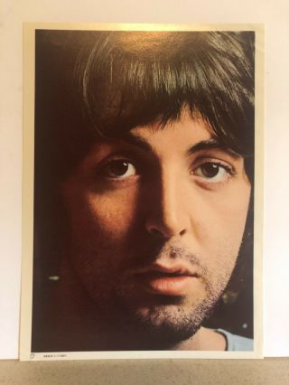 The Beatles White Album Paul Mccartney Insert Photo 1978 Nm Color