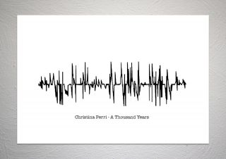 Christina Perri - A Thousand Years - Sound Wave Print Poster Art