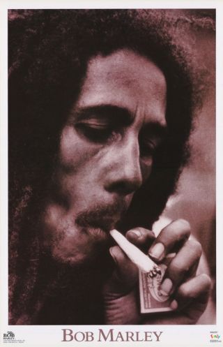 Poster: Music: Reggae : Bob Marley - Smoking A Joint - 3388 Lw7 S