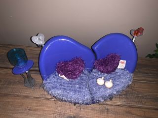 Rare 2003 Bratz Funky Fashion Furniture Lounge Love Seat And Stylin Side Table