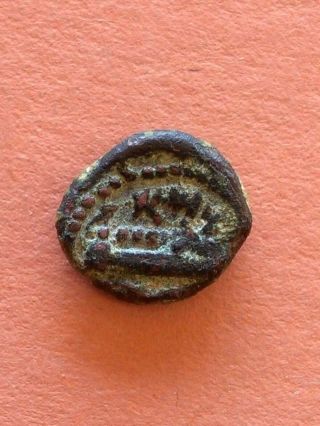 Phoenicia Arados 348 - 338 Bc King Baál Arwad - Galley&phoenician Letters 1,  2g - 12mm