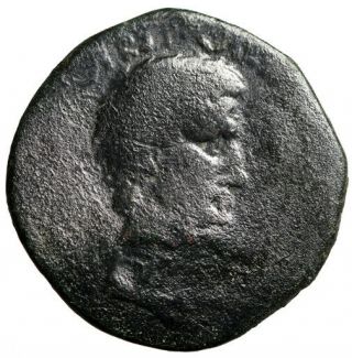 First Roman Emperor Augustus Large Coin " Sc Senatus Consultum " Countermark W