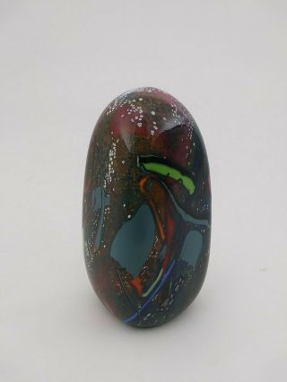 Abstract Colorful Studio Art Glass Sculpture Signed Robinson Scott 2018