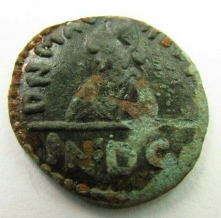 Byzantine Bronze Coin Decanummium Maurice Tiberius 582 - 602 Ad (741)