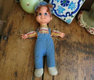 Rare Vintage Mattel Baby Beans Biffy Doll Toy 1970 Retro Cloth Plastic