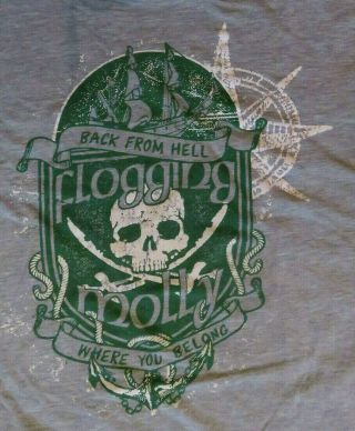 Vintage Flogging Molly Back From Hell Where You Belong Pirate Song Men 