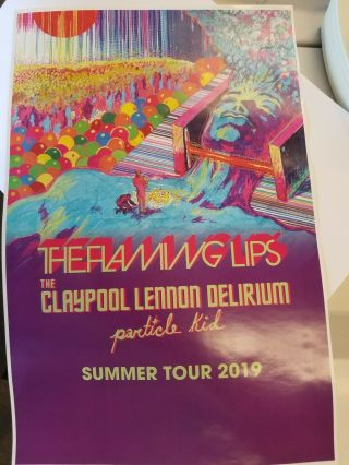 The Flaming Lips 2019 11x17 Summer Tour Promo Concert Poster Tickets Lp Primus