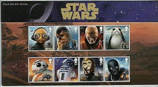 Gb 2017 Sg4007 - 14 Star Wars (4th Issue) Aliens And Droids Presentation Pack