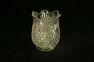 Antique Circa 1900 Clear Glass Holbrook Pattern Spooner Spoon Holder Eapg