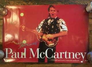 Rare Paul Mccartney 1990 Tripping The Live Fantastic Promo Poster 20x30