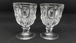 Eapg Boston And Sandwich Glass 1870s Cordial Pair Bigler Pattern