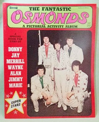 Osmonds Pictorial Activity Album 1973 Exc