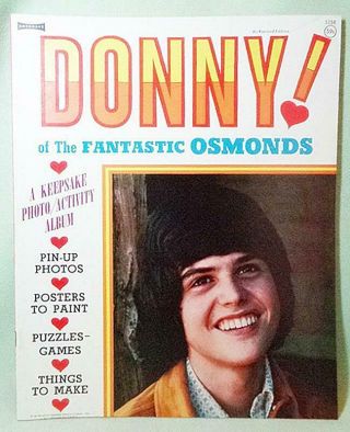 Donny Osmond The Osmonds Pictorial Activity Album 1973