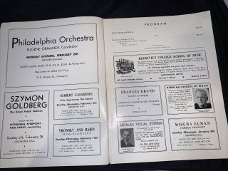 December 1949 LILI KRAUS Program CHICAGO ORCHESTRA HALL Piano Series ALLIED ARTS 2