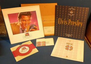 1993 Elvis Presley Usps Commemorative Edition Stamps Print Album Box