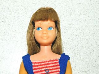 Barbie: Vintage Brunette Bend Leg Skipper Doll W/pink Skin Tone