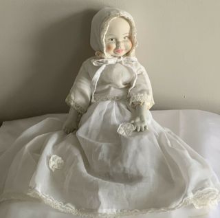 Vintage Bisque 3 Three Face Porcelain Doll Happy Smiling Crying Sleeping 13”