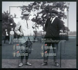 Jersey Golf Stamps 2020 Mnh Harry Vardon Ted Ray Sports Famous People 1v M/s