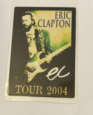 Eric Clapton Laminated Backstage Pass - Authentic Tour 2004
