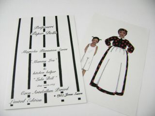 Vtg Paper Dolls 1988 Handmade Gone With The Wind Jones Sisters Barbara Barnett