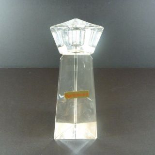 Vintage Nachtmann Crystal Candle Holder Triangular Prism Germany 6 5/8 "