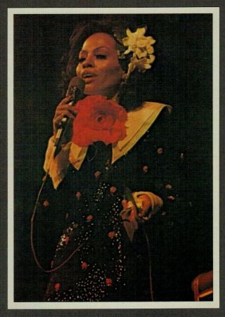 1975 Diana Ross Panini Rock Music Pop Stars Mini Poster Sticker Nr