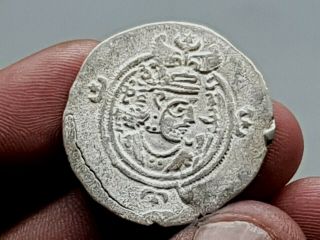 Unresearched Ancient Sasanian Hammered Silver Coin 4.  8 Gr 30 Mm