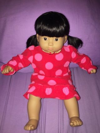 American Girl Doll Retired Bitty Baby Twin - Brown Eyes Black Hair Asian