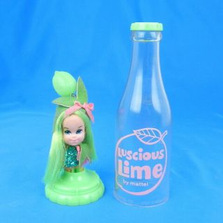 Vintage Liddle Kiddles Luscious Lime Kola Doll In Soda Bottle Mattel 1960s