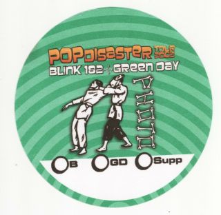 Blink 182 Green Day 2002 Pop Disaster Tour Green Photo Backstage Pass