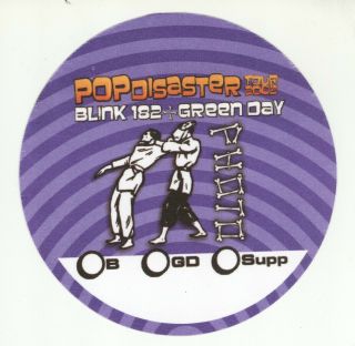 Blink 182 Green Day 2002 Pop Disaster Tour Purple Photo Backstage Pass