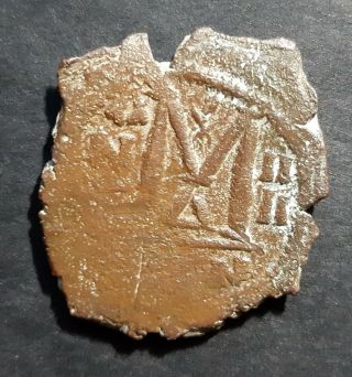 Byzantine bronze coins.  Heraclius (610 - 641) and Heraclius Constantine 2