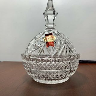 Anna Hutte Bleikristall Lead Crystal Candy Dish And Lid - Germany