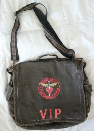 Bon Jovi The Circle Tour Concert Vip Brown Messenger Shoulder Bag