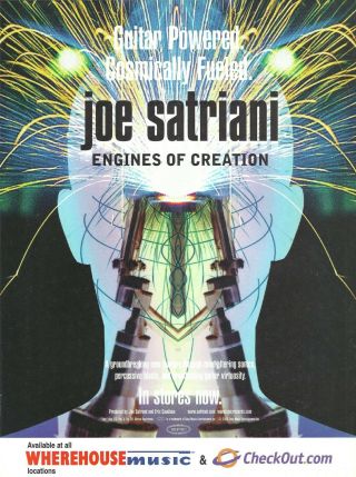Joe Satriani Engines Of Creation 2000 8x11 Promo Poster Ad