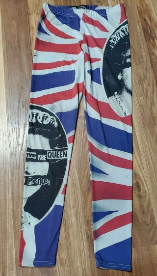 Hot Topic Sex Pistols God Save The Queen Leggings Punk Sid Vicious Johnny Rotten