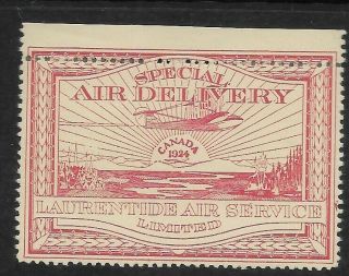 Canada 1924 Unitrade Cl4 Hinged Special Air Delivery Laurentide Air Servic
