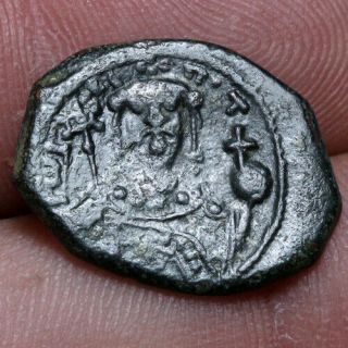 Ancient Byzantine coin AE half tetarteron John II Comnenus ca1118 - 1143 A.  D Thess 2