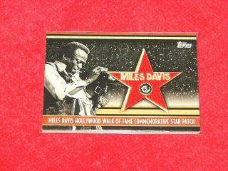 Miles Davis 2011 American Pie Hollywood Walk Of Fame Patches 16/50 (h - 1175)
