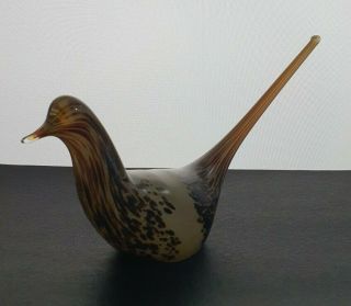 Wedgwood / Kings Lynn Speckled Long Tailed Glass Bird By Ronald Stennett - Wilson